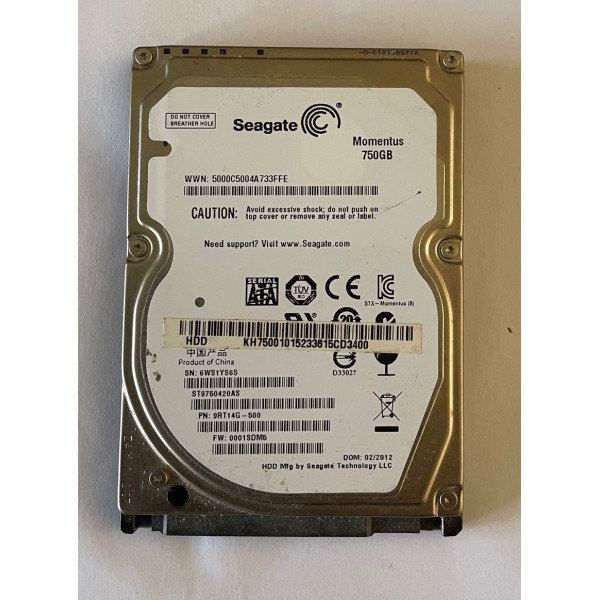 Disque dur 2,5" Seagate 750Go Sata