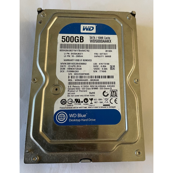 Disque dur 3,5" Western Digital 500Go Sata