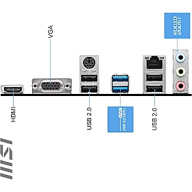 Carte mère MSI Pro H610M-E DDR4, Micro-ATX - Intel de 14e, 13e et 12e gén., LGA 1700 - DDR4 3200MHz/MAX, PCIe 4.0 x16, M.2 Gen3