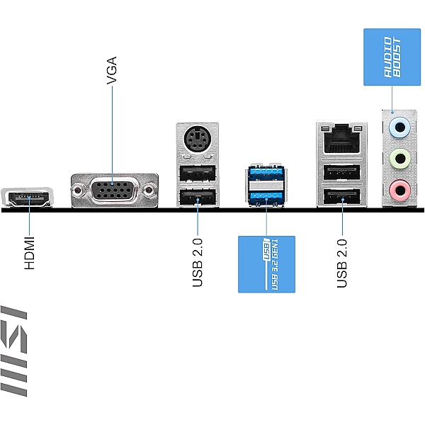 Carte mère MSI Pro H610M-E DDR4, Micro-ATX - Intel de 14e, 13e et 12e gén., LGA 1700 - DDR4 3200MHz/MAX, PCIe 4.0 x16, M.2 Gen3