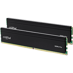 Mémoire PC Crucial Pro RAM DDR4 32Go Kit (2x16Go) 3200MHz, Intel XMP 2.0