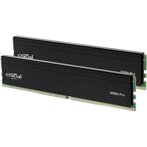 Mémoire PC  Crucial Pro RAM DDR4 32Go Kit (2x16Go) 3200MHz, Intel XMP 2.0