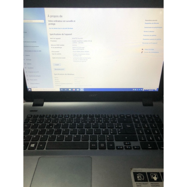 Acer Aspire E5-771G portable 17,3 pouces - I7 - SSD 120Go M2 + HDD 1To sata Geforce 820M 2Go