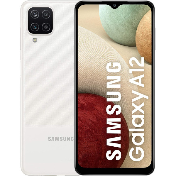Smatphone Samsung Galaxy A12  (6.5") Double SIM 4G 4 Go 128 Go 5000 mAh Blanc