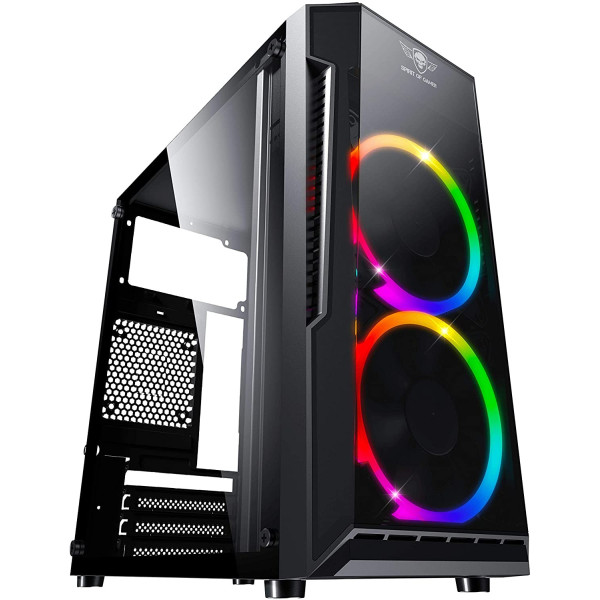 Spirit Of Gamer – DEATHMATCH 3 - Boitier PC Gamer ATX – 2 Ventilateurs LED RGB Adressable 120mm