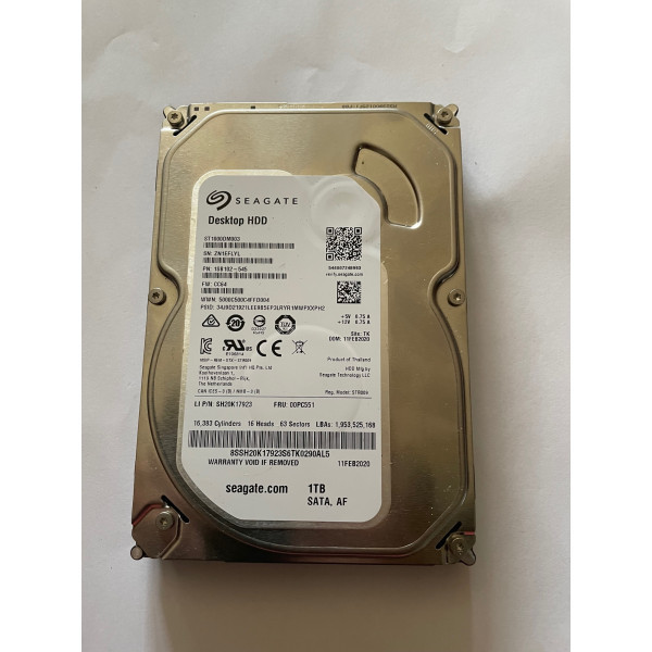 Disque dur 3,5" Seagate 1To Sata