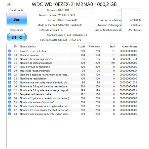 Disque dur 3,5" Western Digital 1To Sata