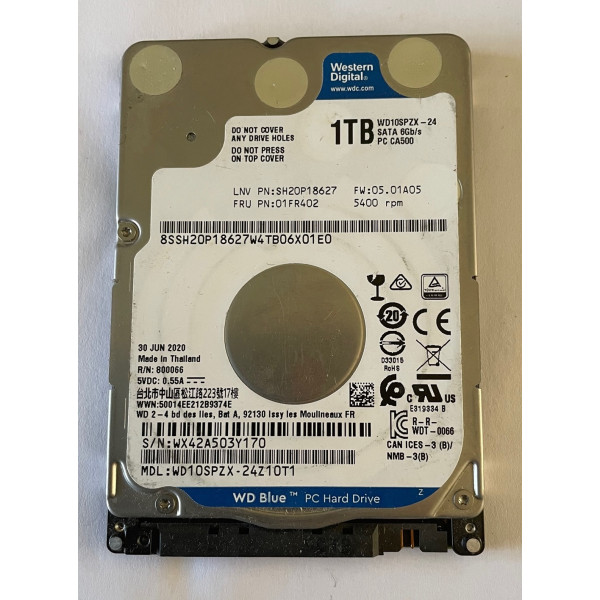 Disque dur 2,5 Western Digital 1To (1000Go) Sata